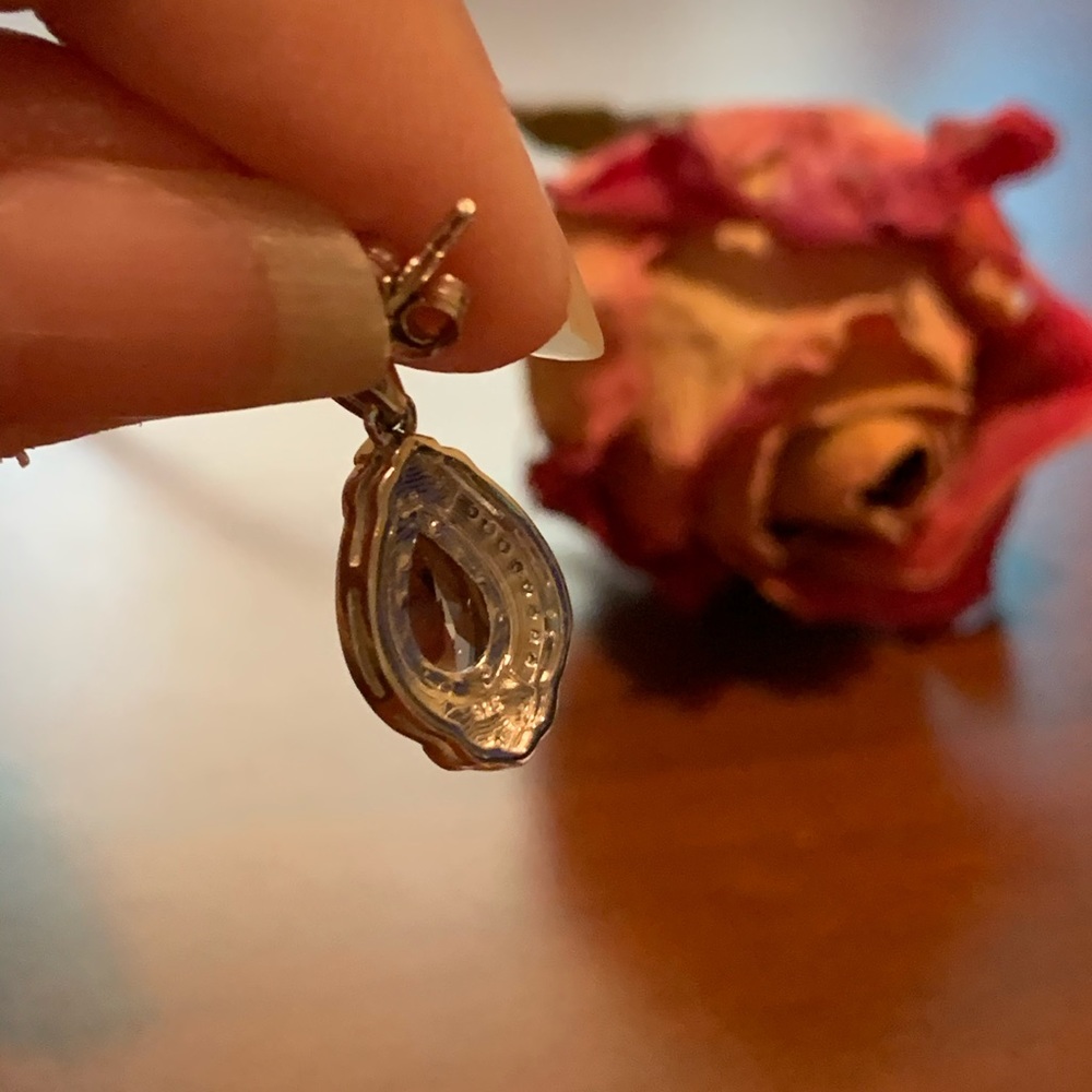 🌸Smoky Quartz and Diamond Chip Earrings🌸 - Picture 2 of 2